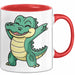 Dabendes Krokodil Tier Tasse Geschenk Lustige Geschenkidee Spruch Rot Trendation