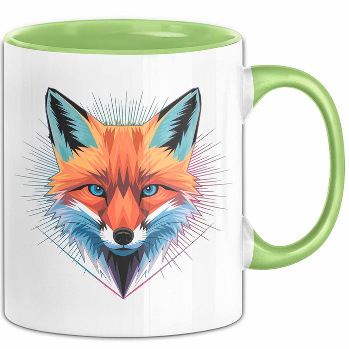 Fuchs Tierliebhaber Tasse Geschenk Lustige Geschenkidee Spruch Grün Trendation