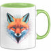 Fuchs Tierliebhaber Tasse Geschenk Lustige Geschenkidee Spruch Grün Trendation