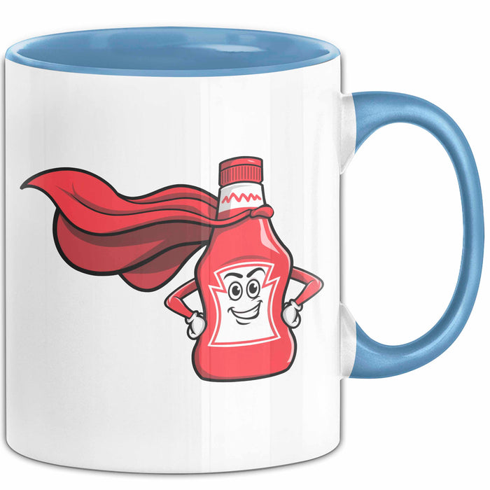 Ketchup Liebhaber Tasse Geschenkidee für Soßen Fan Blau Trendation