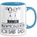 Geschenk für Musikproduzentin Tasse Lustige Geschenkidee Geburtstag Ich Bin Musikproduzentin Ich Darf Das Blau Trendation