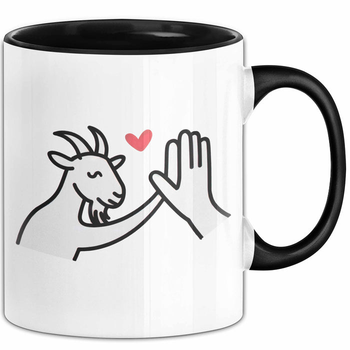 Ziegenbauer Ziegen Tier Tasse Geschenk Lustige Geschenkidee Spruch Schwarz Trendation