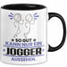 Jogger Geschenk Tasse So Gut Kann Nur Ein Jogger Aussehen Geschenkidee Kaffee-Becher Schwarz Trendation