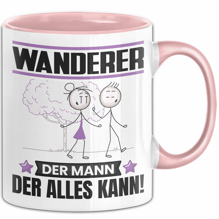 Wanderer Tasse Geschenk für Wanderer Der Mann Der Alles Kann Geschenkidee zum Geburtstag Rosa Trendation