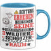 Wildtierschützer Geschenk Tasse Lustiger Spruch Erheben Sie Sich Der Wildtierschützer Betritt den Raum Blau Trendation