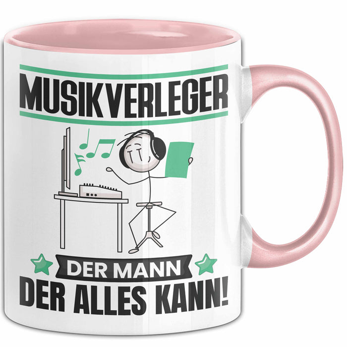 Musikverleger Tasse Geschenk für Musikverleger Der Mann Der Alles Kann Geschenkidee zum Geburtstag Rosa Trendation