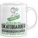 Skateboarder Geschenk Tasse Ich Bin Skateboarder Aber Sag Doch Einfach Superheld Lustige Geschenkdiee für Skateboarder Kaffee-Becher Weiß Trendation