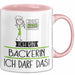 Geschenk für Bäckerin Tasse Lustige Geschenkidee Geburtstag Ich Bin Bäckerin Ich Darf Das Rosa Trendation