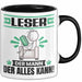 Leser Tasse Geschenk für Leser Der Mann Der Alles Kann Geschenkidee zum Geburtstag Schwarz Trendation