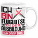 Fluglotse Ausbildung Tasse Geschenk Ich Bin Fluglotse In Der Ausbildung Ich Darf Das Geschenkidee Spruch Weiß Trendation