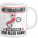 Motorradfahrer Tasse Geschenk für Motorradfahrer Der Mann Der Alles Kann Geschenkidee zum Geburtstag Weiß Trendation