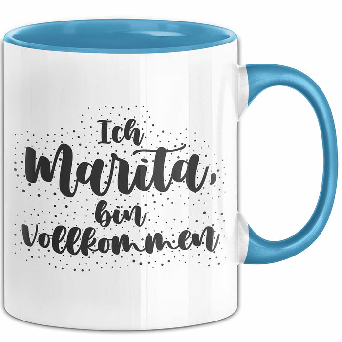 Marita Tasse Ich Marita, Bin Vollkommen Geschenk Blau Trendation