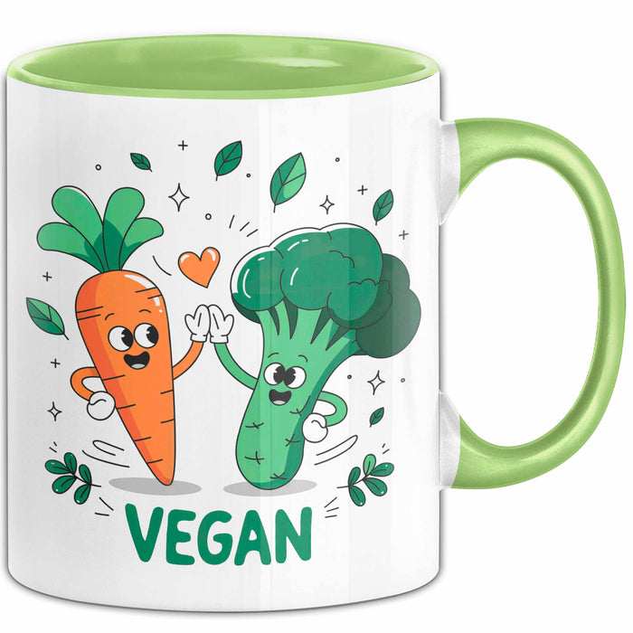 Veganer Tasse Geschenk Lustige Geschenkidee Spruch Für Pflanzliche Ernährung Fans Grün Trendation