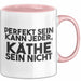 Kaethe Tasse Perfekt Sein Kann Jeder, Kaethe Sein Nicht Geschenk Rosa Trendation