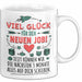 Büroarbeit Kollege Tasse Geschenk Lustige Geschenkidee Spruch Viel Glück Für Den Neuen Job Weiß Trendation