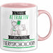 Tierpsychologin Tasse Geschenk Becher Stark Attraktiv Furchtlos Tierpsychologin Lustige Geschenkidee Rosa Trendation