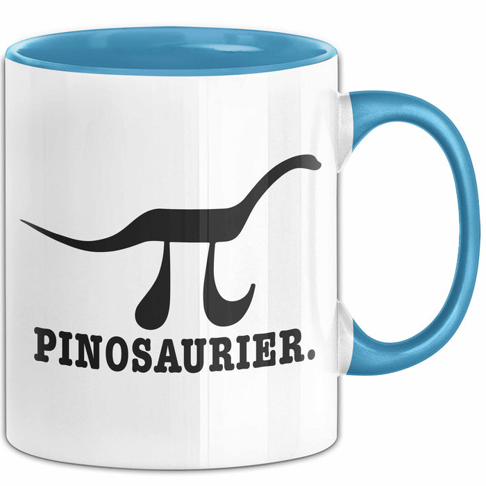 Pinosaurier Pi + Dinosaurier Tasse Geschenk Lustiger Mathe Becher Blau Trendation