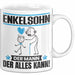 Enkelsohn Tasse Geschenk für Enkelsohn Der Mann Der Alles Kann Geschenkidee zum Geburtstag Weiß Trendation