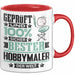 Hobbymaler Geschenk Lustiger Spruch für Hobbymaler Geschenkidee Bester Hobbymaler Der Welt Rot Trendation