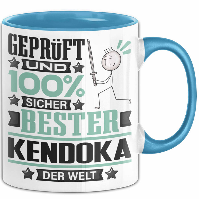 Kendoka Geschenk Lustiger Spruch für Kendoka Geschenkidee Bester Kendoka Der Welt Blau Trendation