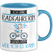 Radfahrerin Tasse Geschenk Ich Bin Radfahrerin Warum Weil Ich Es Kann Geschenkidee Geburtstag Blau Trendation