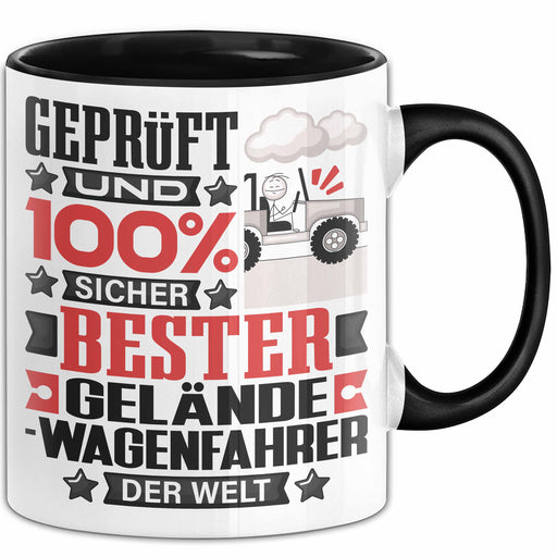Geländewagenfahrer Geschenk Lustiger Spruch für Geländewagenfahrer Geschenkidee Bester Geländewagenfahrer Der Welt Schwarz Trendation