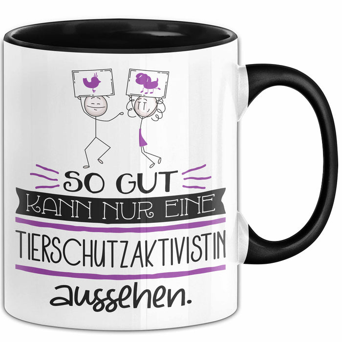 Tierschutzaktivistin Geschenk Tasse So Gut Kann Nur Eine Tierschutzaktivistin Aussehen Geschenkidee Geburtstag Weihnachten Lustig Trendation