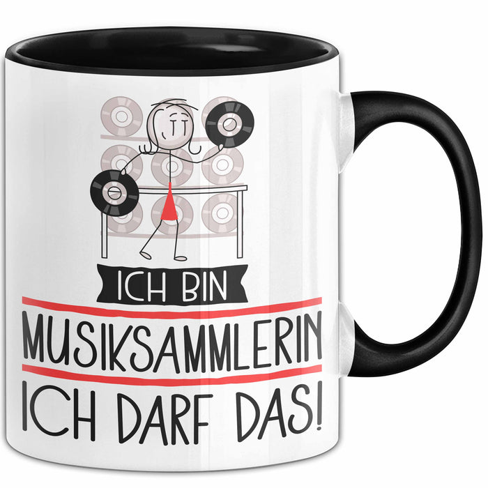 Geschenk für Musiksammlerin Tasse Lustige Geschenkidee Geburtstag Ich Bin Musiksammlerin Ich Darf Das Trendation