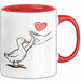 Ente Tier Liebe Herz Tasse Geschenk Lustige Geschenkidee Spruch Rot Trendation