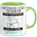 Katzenspielzeug-Designerin Und Prinzessin Tasse Geschenk Für Eine Katzenspielzeug-Designerin Geburtstag Was Ist Deine Superkraft Grün Trendation