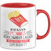 Pommes-Liebhaber Tasse Geschenk Ich Kann Pommes Verschwinden Lassen Was Ist Deine Superkraft Becher Geschenkidee Pommes Kaffee-Becher Rot Trendation