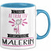 Malerin Tasse Geschenk Becher Stark Attraktiv Furchtlos Malerin Lustige Geschenkidee Blau Trendation