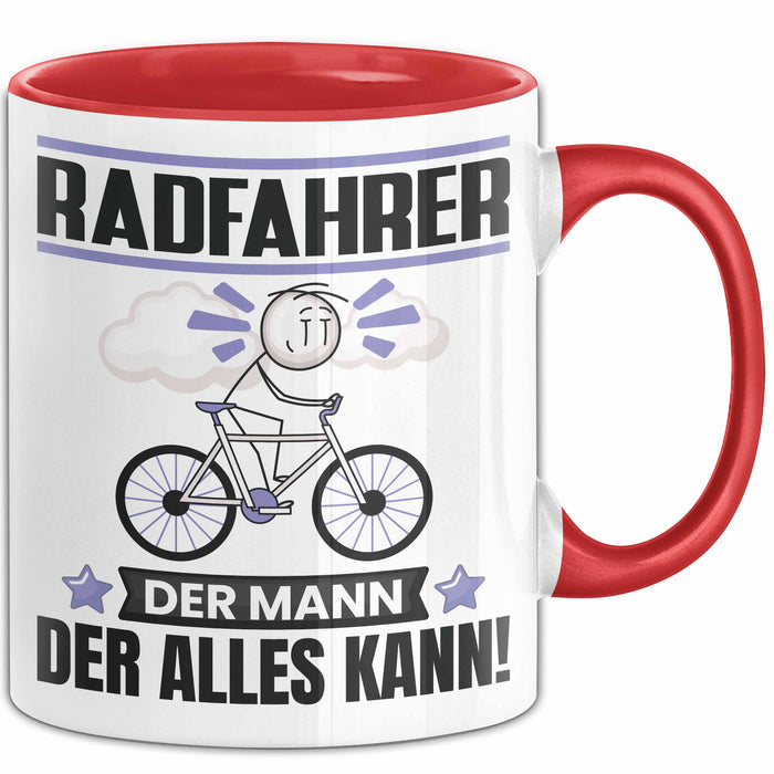 Radfahrer Tasse Geschenk für Radfahrer Der Mann Der Alles Kann Geschenkidee zum Geburtstag Rot Trendation