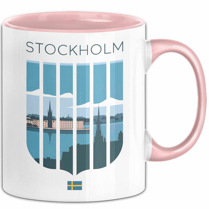Schweden Skandinavien Schwedisch Tasse Geschenk Lustige Geschenkidee Spruch Rosa Trendation