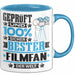 Filmfan Geschenk Lustiger Spruch für Filmfan Geschenkidee Bester Filmfan Der Welt Blau Trendation