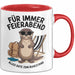 Rentner Pensionär Sarkasmus Tasse Geschenk Lustige Geschenkidee Spruch Für Immer Feierabend Rot Trendation