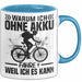 Fahrradfahrer Tasse Geschenk Warum Ich Ohne Akku Fahre Weil Ich Es Kann Blau Trendation