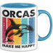 Orcas Tasse Geschenk Wale Wal Liebhaber Geschenkidee Retro Becher Blau Trendation