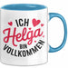 Helga Tasse Geschenk Ich Bin Vollkommen Helga Geschenkidee Geburtstag Blau Trendation