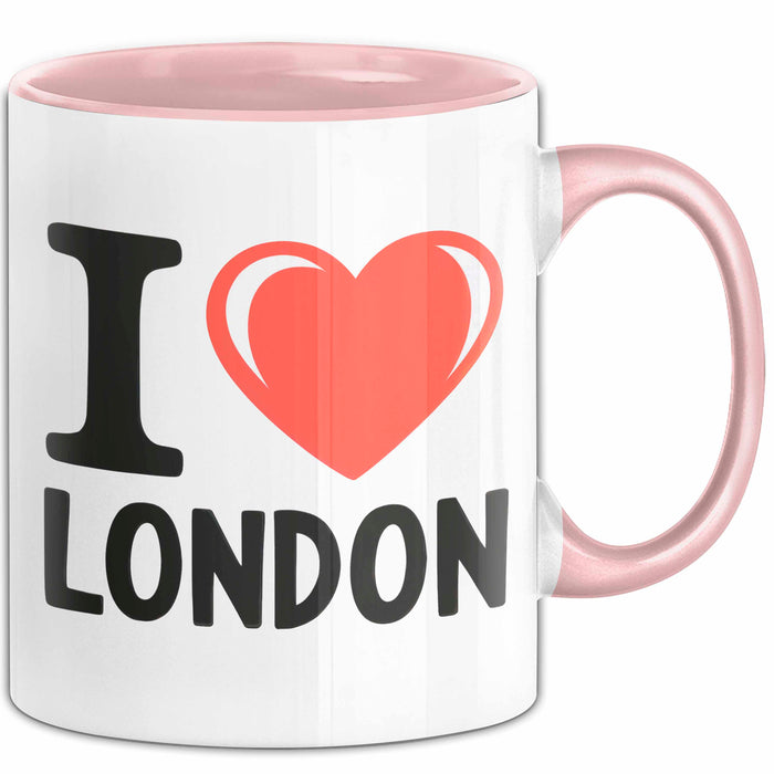 England London Tasse Geschenk Lustige Geschenkidee Spruch Ich Liebe London Rosa Trendation