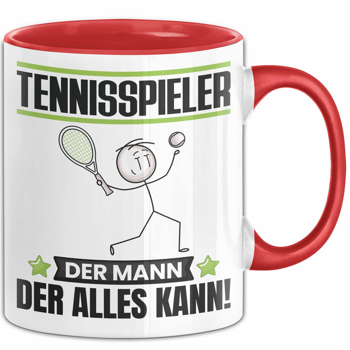 Tennisspieler Tasse Geschenk für Tennisspieler Der Mann Der Alles Kann Geschenkidee zum Geburtstag Rot Trendation