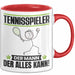 Tennisspieler Tasse Geschenk für Tennisspieler Der Mann Der Alles Kann Geschenkidee zum Geburtstag Rot Trendation
