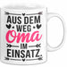 Oma Großmutter Tasse Becher Geschenk Lustige Geschenkidee Spruch Aus Dem Weg Oma Im Einsatz Weiß Trendation