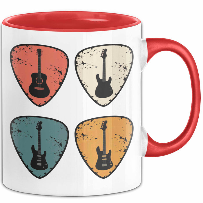 Gitarre Musikliebhaber Musiker Gitarrist Tasse Geschenk Lustige Geschenkidee Spruch Rot Trendation
