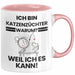 Katzenzüchter Geschenk Tasse Lustiger Spruch Ich Bin Katzenzüchter Warum Weil Ich Es Kann Geschenkidee Bester Katzenzüchter Geburtstag Kaffee-Becher Rosa Trendation