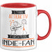 Indie-Fan Tasse Geschenk Becher Stark Attraktiv Furchtlos Indie-Fan Lustige Geschenkidee Rot Trendation