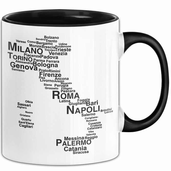 Italienische Städte Italien Karte Tasse Geschenk Lustige Geschenkidee Spruch Trendation