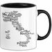 Italienische Städte Italien Karte Tasse Geschenk Lustige Geschenkidee Spruch Trendation