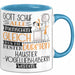 Haustier-Modedesignerin Geschenk Becher Tasse Gott Schuf Alle Menschen Gleich Nur Die Besten Durfeten Haustier-Modedesignerin Werden Geschenkidee Lustig Blau Trendation