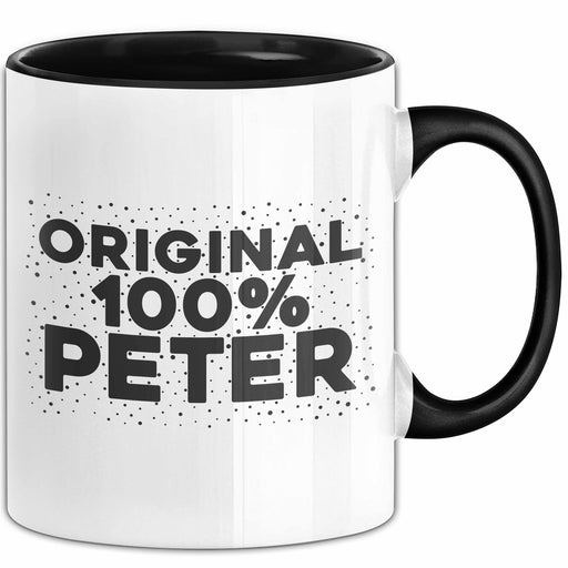 Peter Tasse Original 100% Peter Geschenk Schwarz Trendation